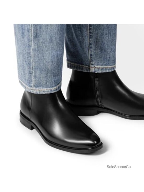 Men\'s Chelsea Boots Ankle Zip Dress Boots Non-Slip Rubber Sole Breathable Lining main image 5